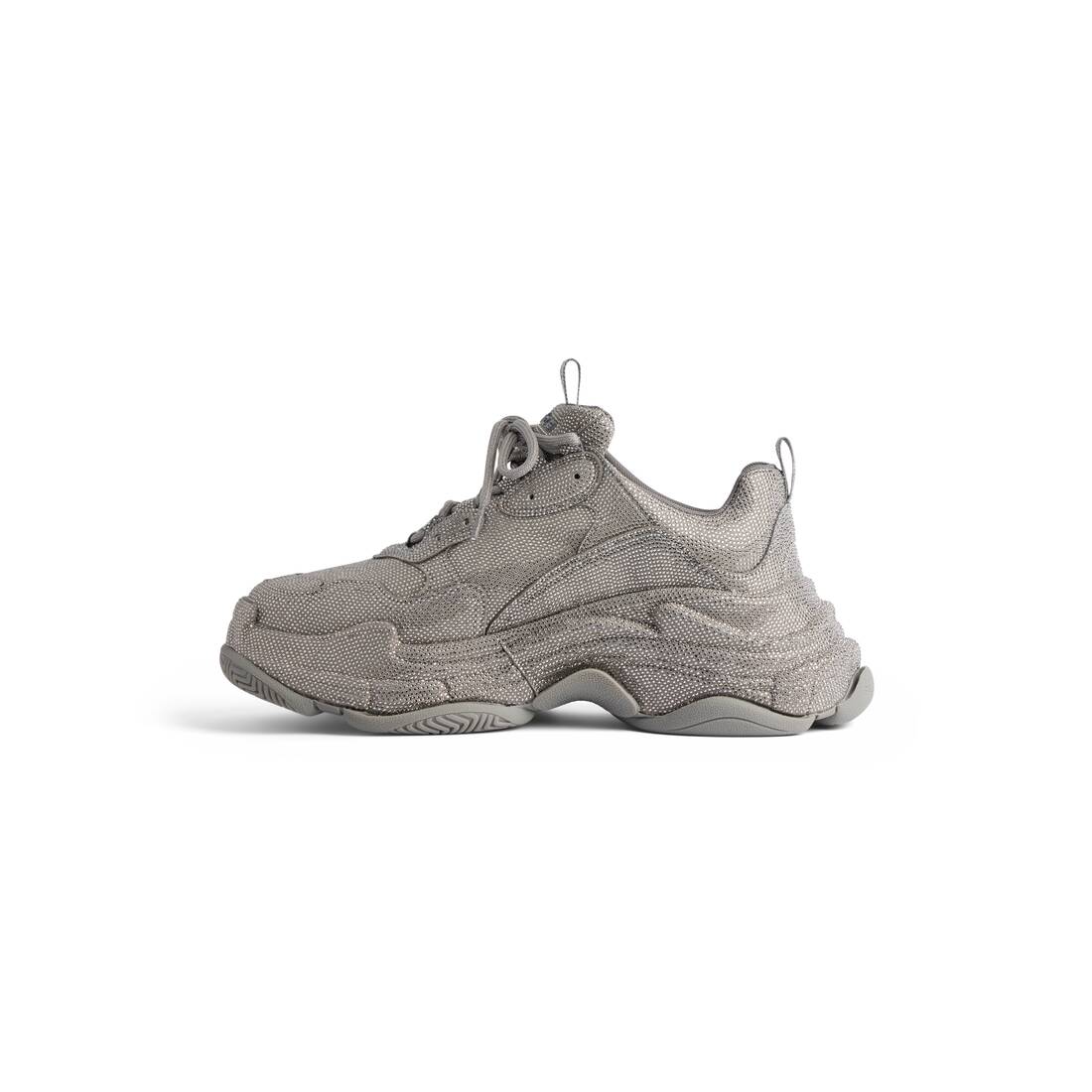 Women’s Triple S Sneaker With Rhinestones  in Dark Grey - Image 4
